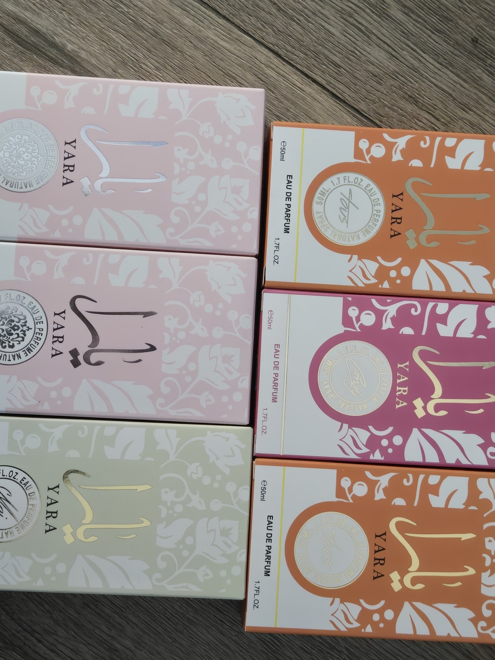 Yara Eau de Parfum Gift Box Set - Pink, Orange, Cream